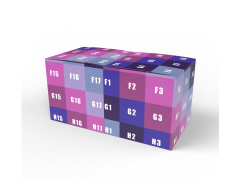 Double box packaging box 150x150x150mm 3Dモデル