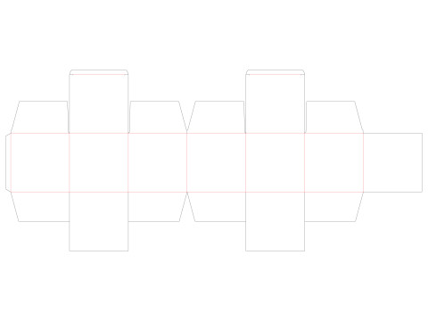 Double box packaging box 150x150x150mm 3Dモデル