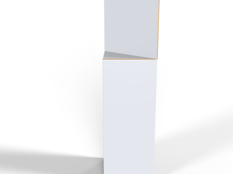 Triangular prism hanger packaging box Model 3D