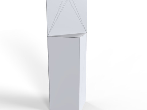 Triangular prism hanger packaging box Model 3D