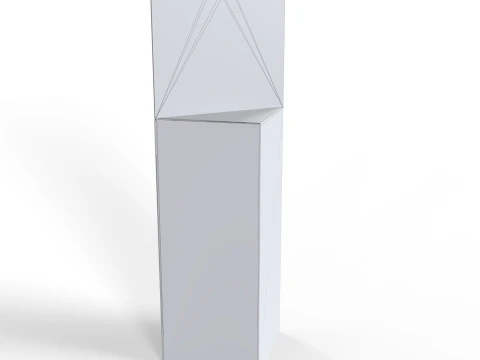 Triangular prism hanger packaging box 3D Model