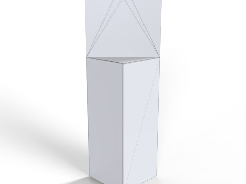 Triangular prism hanger packaging box Model 3D