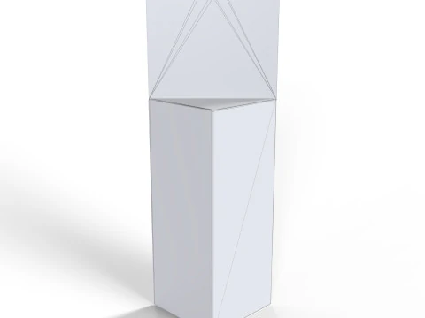 Triangular prism hanger packaging box 3D Model