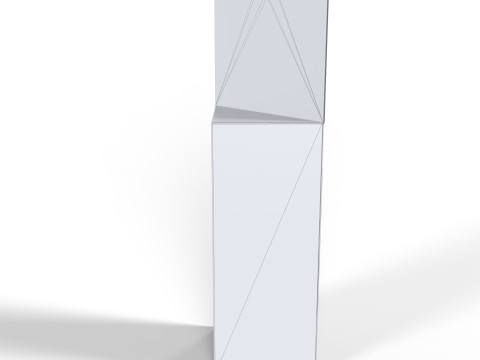 Triangular prism hanger packaging box Model 3D