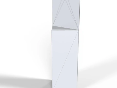 Triangular prism hanger packaging box 3D Model