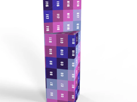 Triangular prism hanger packaging box 3D Model