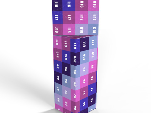 Triangular prism hanger packaging box Model 3D