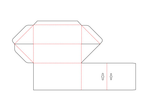 Triangular prism hanger packaging box Model 3D