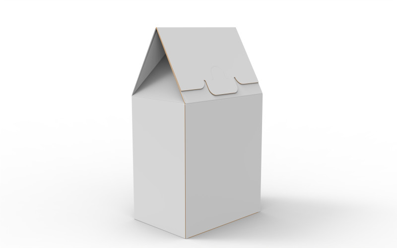 Gable Top Cardboard Packaging Box 100x115x70mm 3D Модель .c4d .max .obj .3ds .fbx .stl .blend 