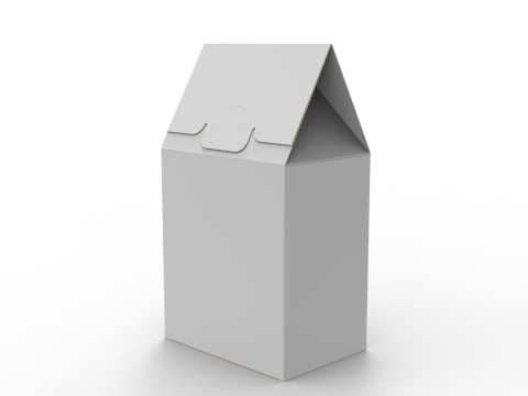Gable Top Cardboard Packaging Box 100x115x70mm 3D Модель