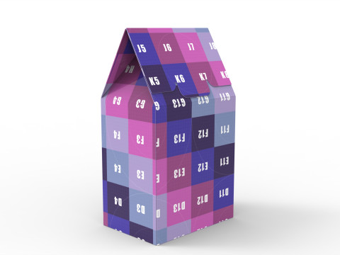 Gable Top Cardboard Packaging Box 100x115x70mm 3D Модель