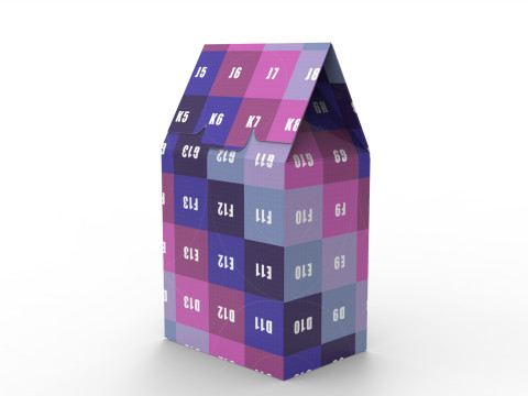 Gable Top Cardboard Packaging Box 100x115x70mm 3D Модель