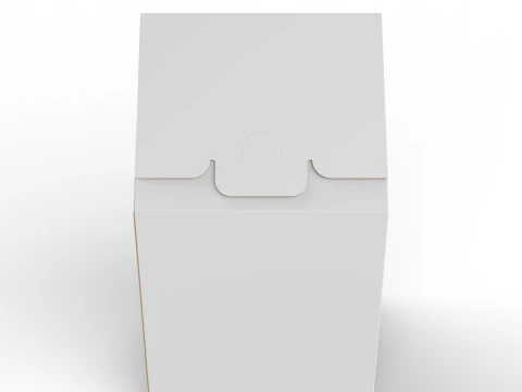 Gable Top Cardboard Packaging Box 120x120x80mm 3D Model