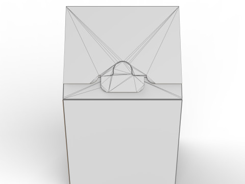 Gable Top Cardboard Packaging Box 120x120x80mm 3Dモデル