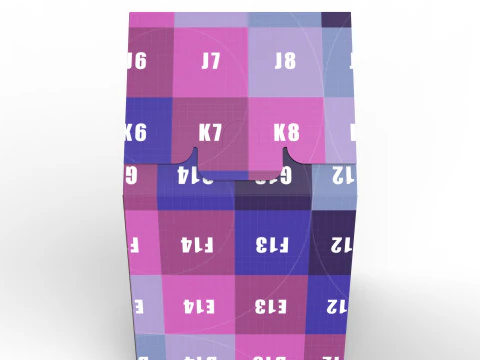 Gable Top Cardboard Packaging Box 120x120x80mm 3D Model