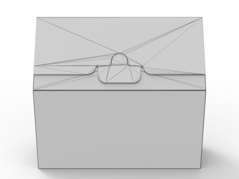 Gable Top Cardboard Packaging Box 200x100x80mm 3D Модель