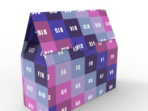 Gable Top Cardboard Packaging Box 200x100x80mm 3D Модель