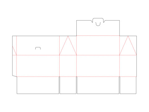 Gable Top Cardboard Packaging Box 200x100x80mm 3D Модель