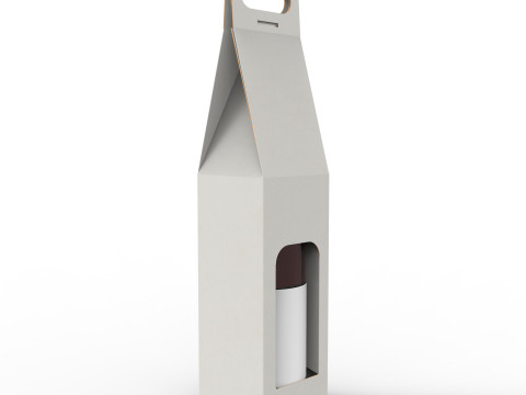 Packaging holder for one wine bottle 3Dモデル