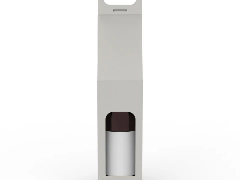 Packaging holder for one wine bottle 3D Model