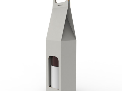 Packaging holder for one wine bottle 3Dモデル