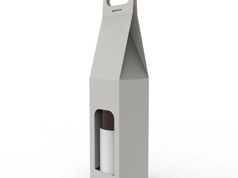 Packaging holder for one wine bottle 3D Model