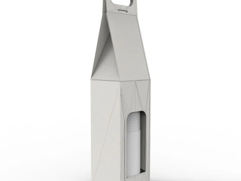 Packaging holder for one wine bottle 3D Model