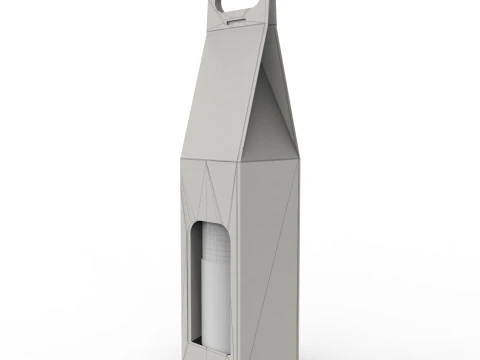 Packaging holder for one wine bottle 3D Model