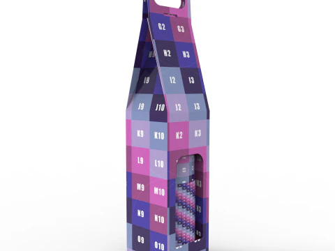 Packaging holder for one wine bottle 3D Model