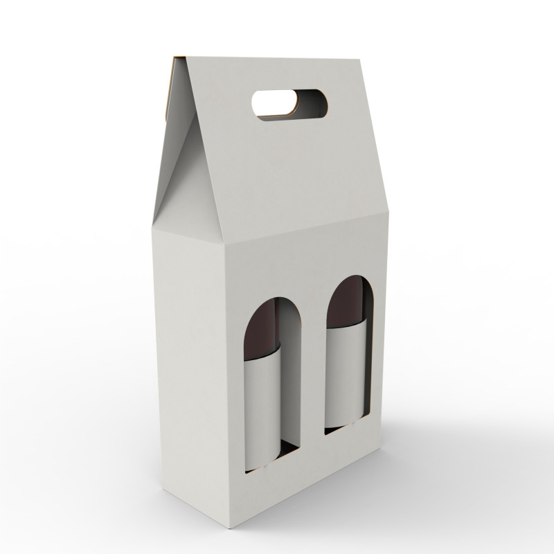 Packaging box holder for two wine bottles Model 3D .c4d .max .obj .3ds .fbx .stl .blend 