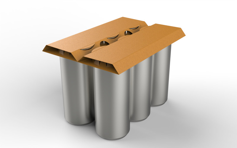 EcoCraft Six-Can Holder for Sustainable Beverage Packaging 3D Модель .c4d .max .obj .3ds .fbx .stl .blend 