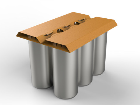 EcoCraft Six-Can Holder for Sustainable Beverage Packaging 3D Model