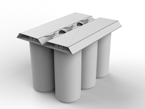 EcoCraft Six-Can Holder for Sustainable Beverage Packaging 3D Модель