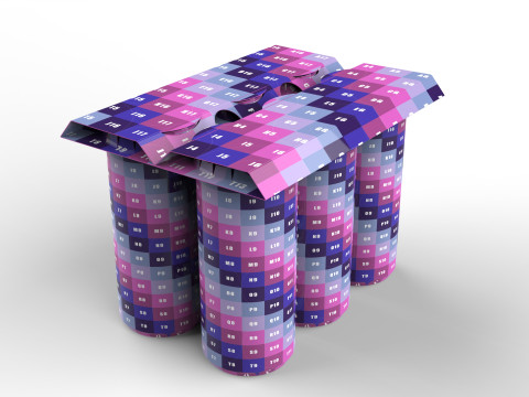 EcoCraft Six-Can Holder for Sustainable Beverage Packaging 3D Модель