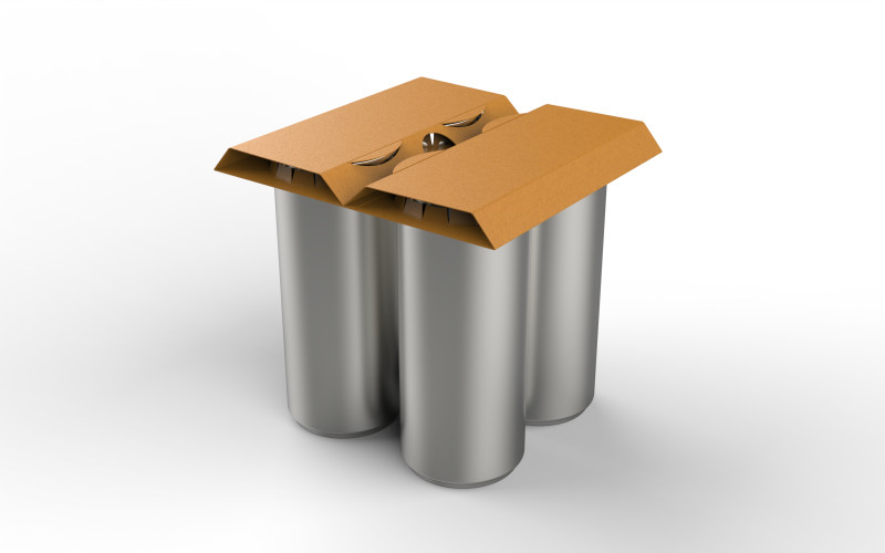 EcoCraft Four-Can Holder for Sustainable Beverage Packaging Modelo 3D .c4d .max .obj .3ds .fbx .stl .blend 