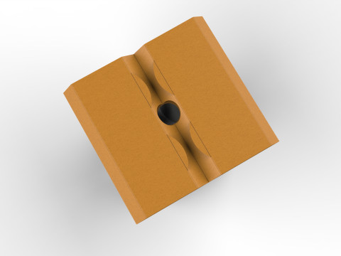 EcoCraft Four-Can Holder for Sustainable Beverage Packaging Modelo 3D