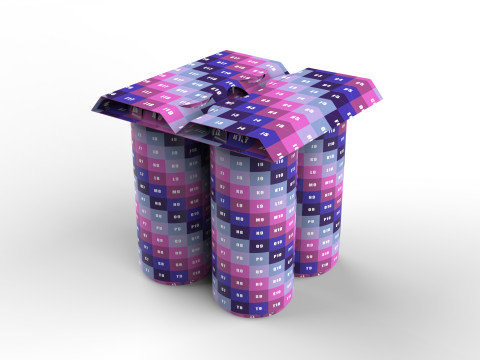 EcoCraft Four-Can Holder for Sustainable Beverage Packaging Modelo 3D