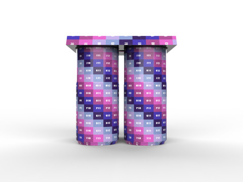 EcoCraft Four-Can Holder for Sustainable Beverage Packaging Modelo 3D