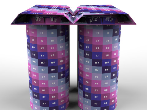 EcoCraft Four-Can Holder for Sustainable Beverage Packaging Modelo 3D