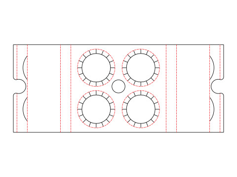 EcoCraft Four-Can Holder for Sustainable Beverage Packaging Modelo 3D