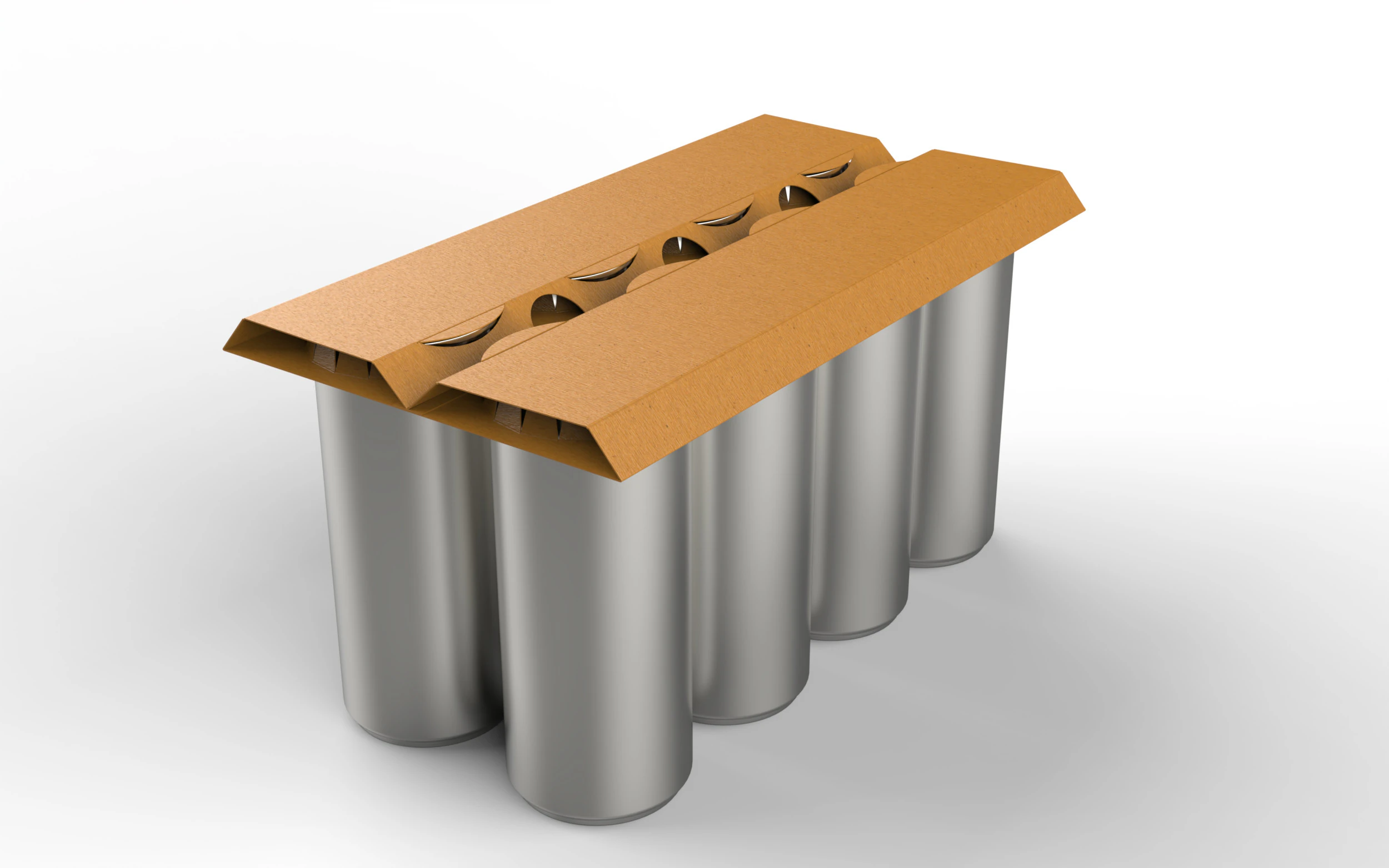 Suporte para oito latas EcoCraft para embalagens de bebidas sustent&aacute;veis Modelo 3D .c4d .max .obj .3ds .fbx .stl .blend 
