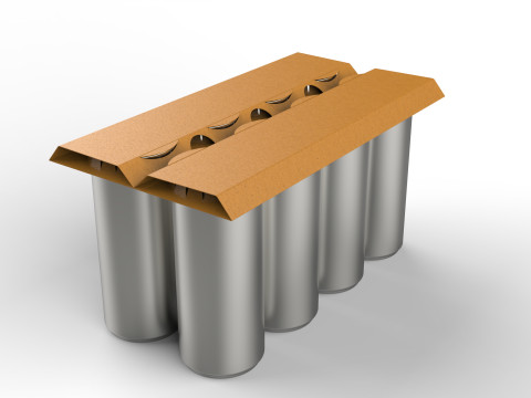 EcoCraft Eight-Can Holder for Sustainable Beverage Packaging 3D Model