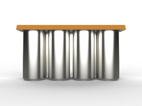 EcoCraft Eight-Can Holder for Sustainable Beverage Packaging 3D Модель