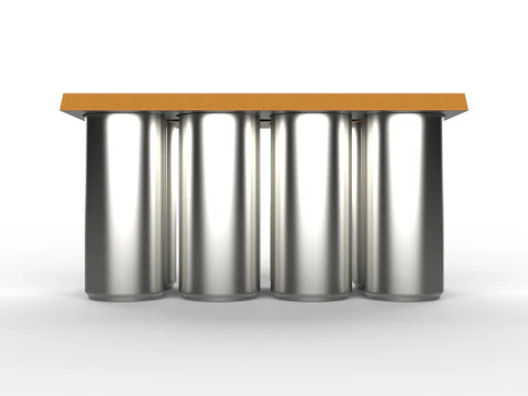 Suporte para oito latas EcoCraft para embalagens de bebidas sustent&aacute;veis Modelo 3D