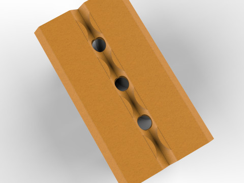 EcoCraft Eight-Can Holder for Sustainable Beverage Packaging 3D Модель