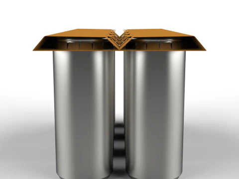 Suporte para oito latas EcoCraft para embalagens de bebidas sustent&aacute;veis Modelo 3D