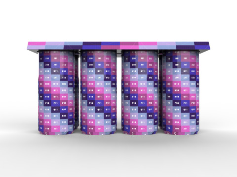 EcoCraft Eight-Can Holder for Sustainable Beverage Packaging 3D Модель