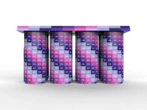 Suporte para oito latas EcoCraft para embalagens de bebidas sustent&aacute;veis Modelo 3D