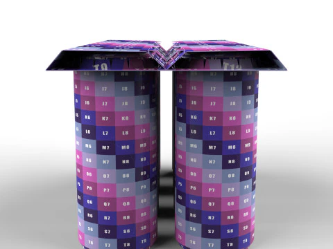 Suporte para oito latas EcoCraft para embalagens de bebidas sustent&aacute;veis Modelo 3D