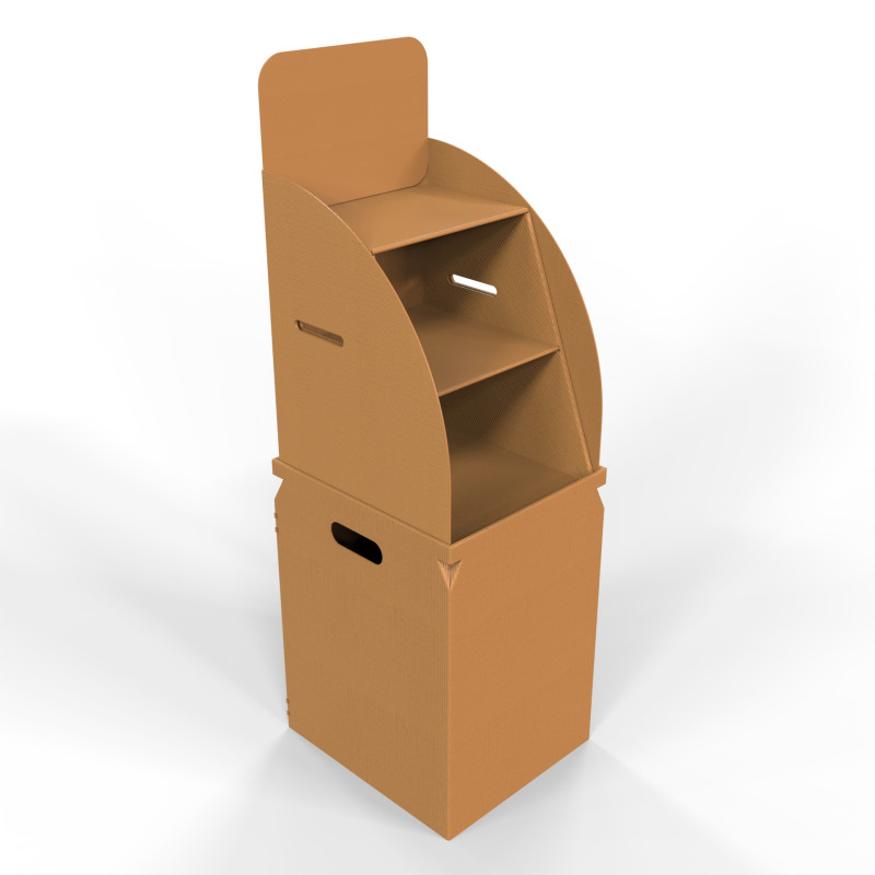 Point of Sale Cardboard Display Stand Modello 3D .c4d .max .obj .3ds .fbx .stl .blend 